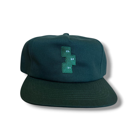 GREEN 5 PANEL SNAPBACK HAT