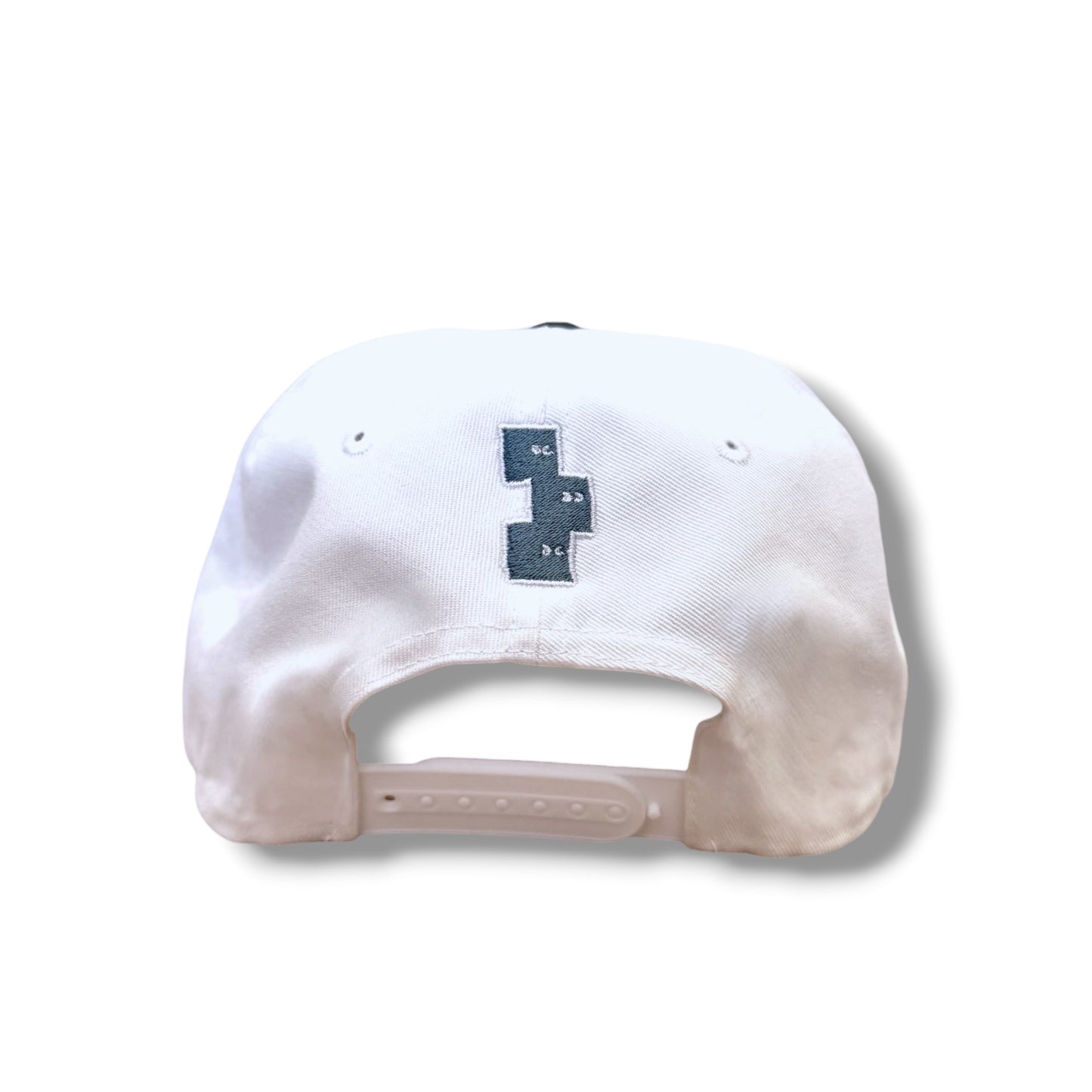 SLATE BLUE AND WHITE 5 PANEL SNAPBACK HAT
