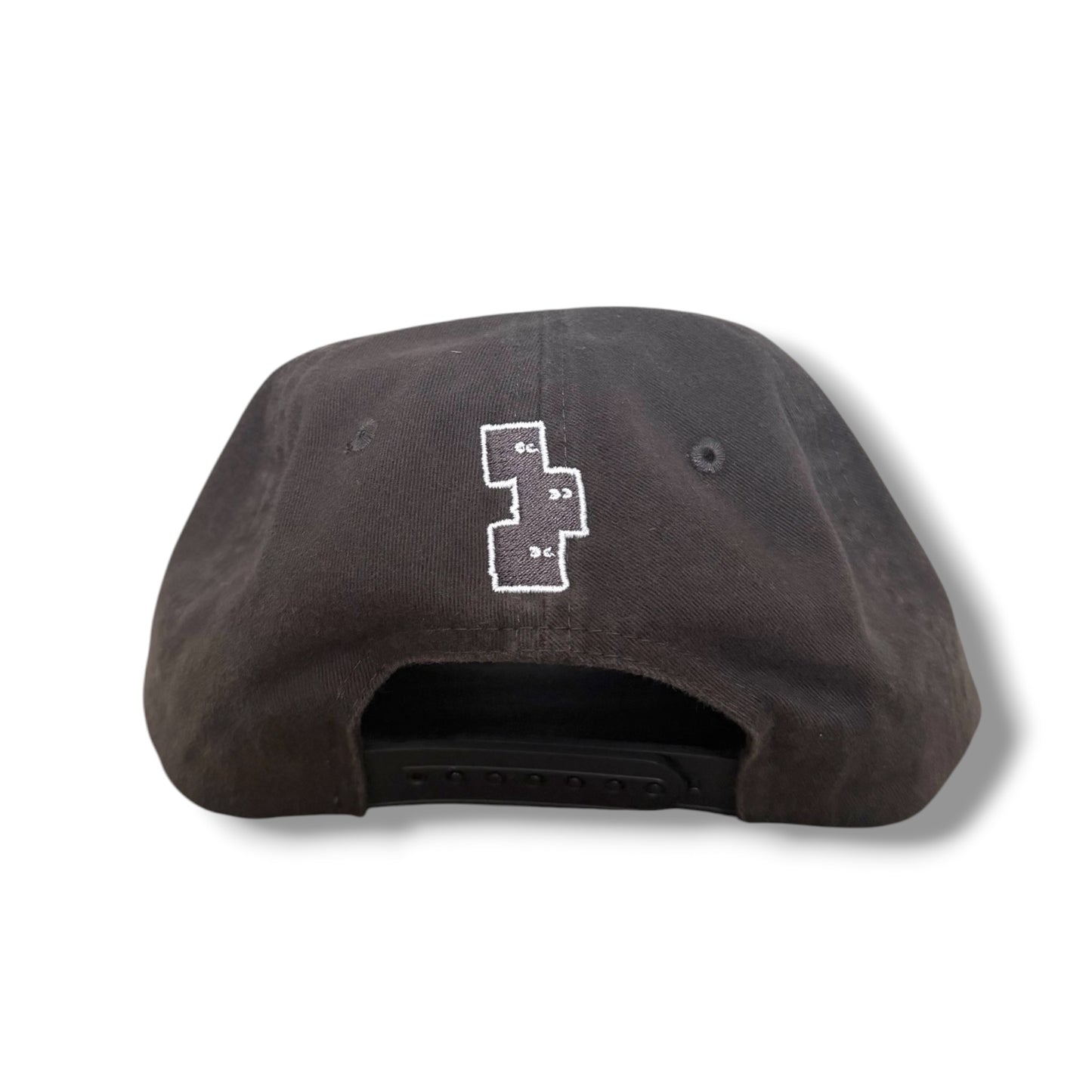 VINTAGE WASHED BLACK 5 PANEL SNAPBACK HAT