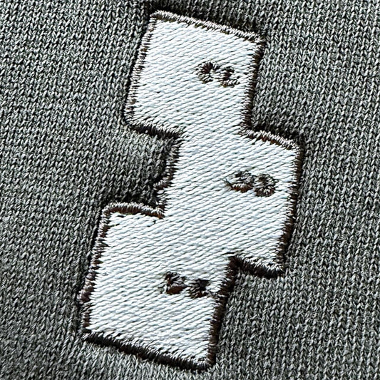 WASHED BLACK EMBROIDERED LOGO HOODIE