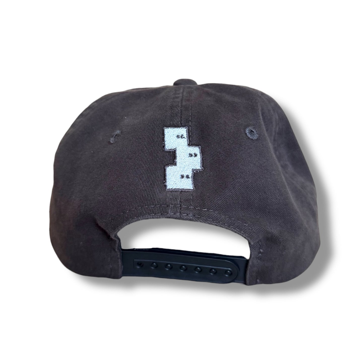 VINTAGE WASHED BLACK 5 PANEL SNAPBACK HAT