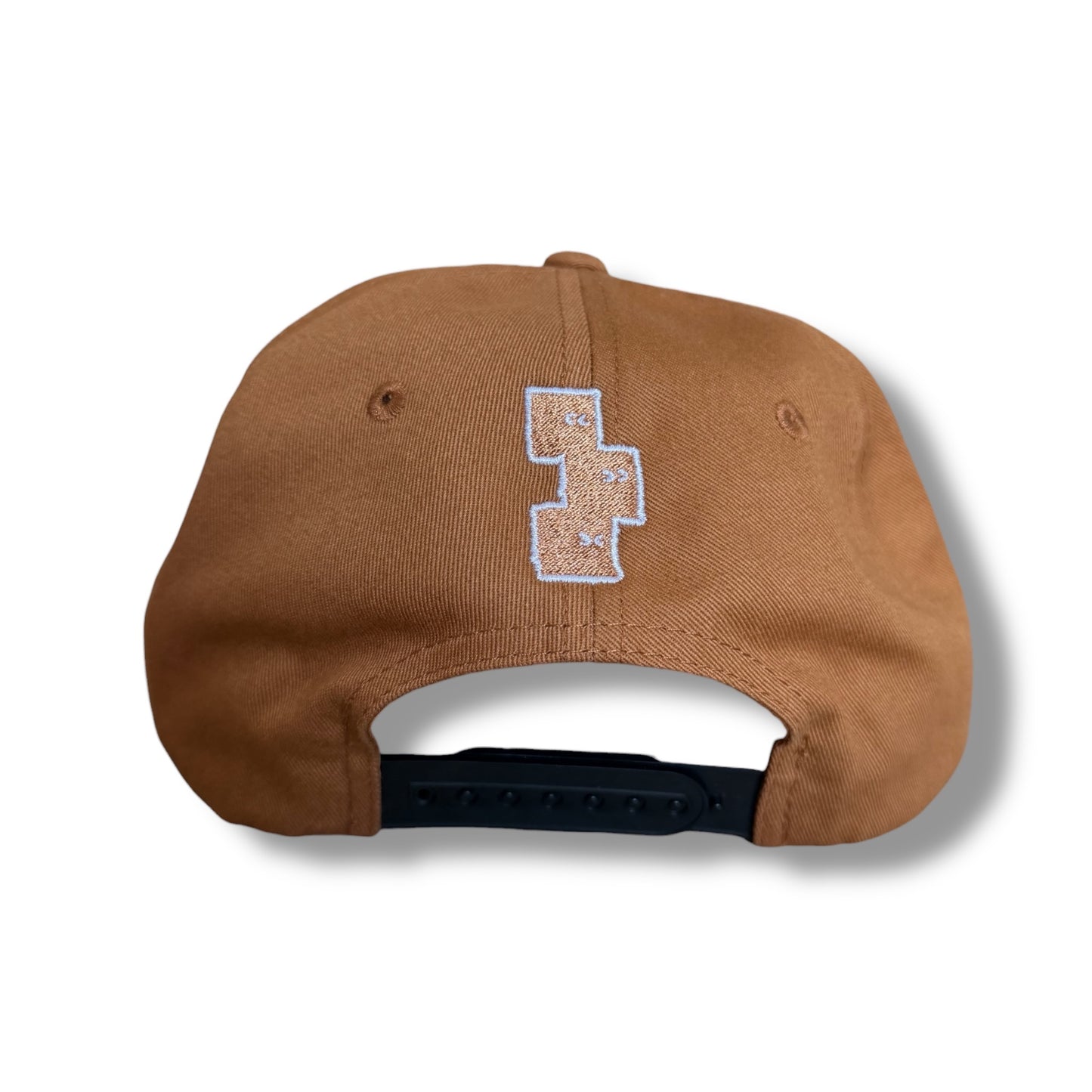LIGHT BROWN 5 PANEL SNAPBACK HAT