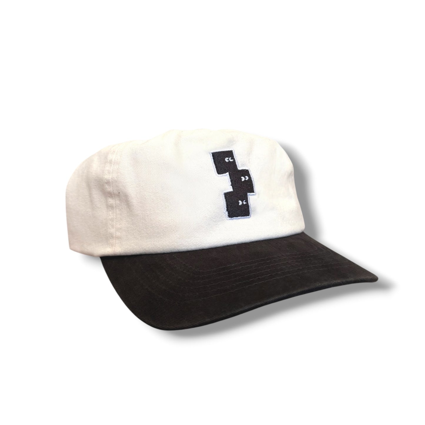 CREAM AND VINTAGE BLACK DAD HAT